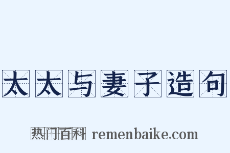 太太与妻子造句是什么意思的图片